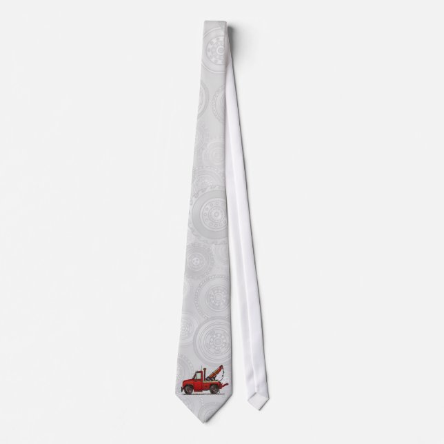 Cute Tow Truck Wrecker Neck Tie (Front)
