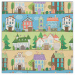 Cute Town Streets Fabric