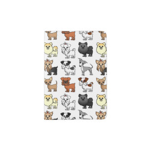 Cute Toy Dog Breed Pattern Passport Holder