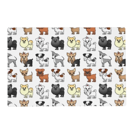Cute Toy Dog Breed Pattern Placemat