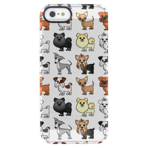 Cute Toy Dog Breed Pattern Clear iPhone SE55s Case