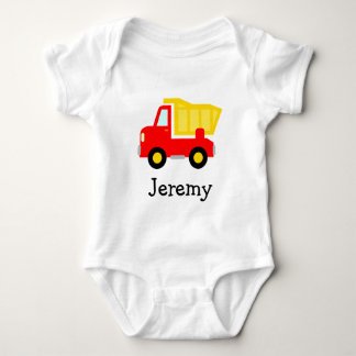 Cute toy dump truck cartoon baby jumpsuit for boys baby bodysuit