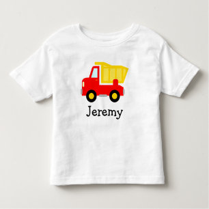 Cute toy dump truck cartoon t shirt for little boy