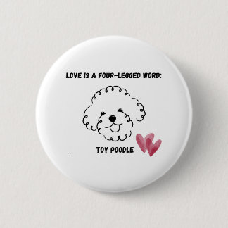 cute toy poodle button