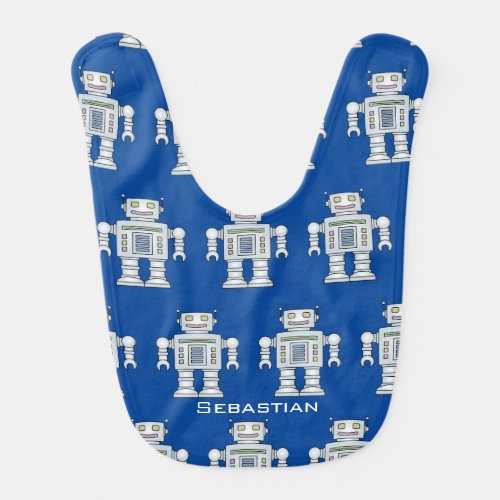 Cute toy robot baby bib for new baby boy or girl