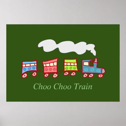 Cute Toy Train Poster