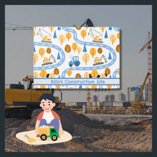 Cute Toy Trucks Boy's Activity Play Mat