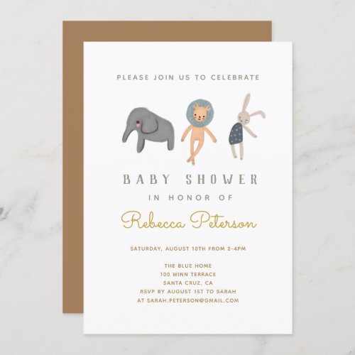 Cute Toys Baby Shower Invitation