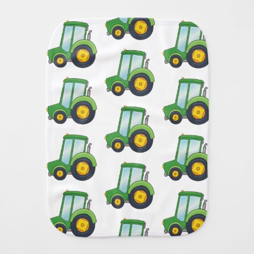 Cute Tractor Pattern Baby Burp Cloth