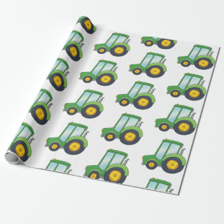 Cute Tractor Pattern Wrapping Paper