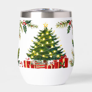 Cute Traditional Christmas Thermal Wine Tumbler