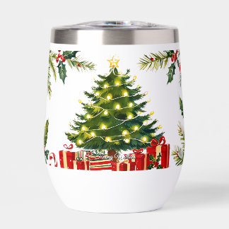 Cute Traditional Christmas  Thermal Wine Tumbler