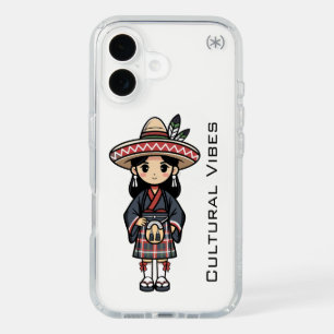 Cute Traditional Girl Cartoon iPhone 16 Case