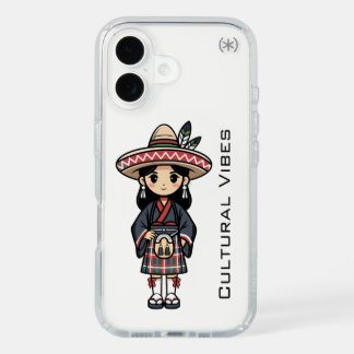 Cute Traditional Girl Cartoon iPhone 16 Case