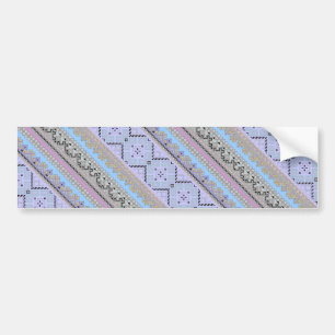 Cute traditional Ukrainian ornaments stripes Bumper Sticker