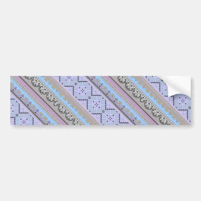 Cute traditional Ukrainian ornaments stripes Bumper Sticker (Front)