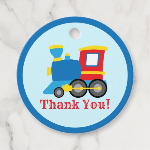 Cute Train Birthday Favor Tags