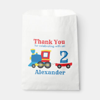 Cute Train Birthday Party Favor Bag