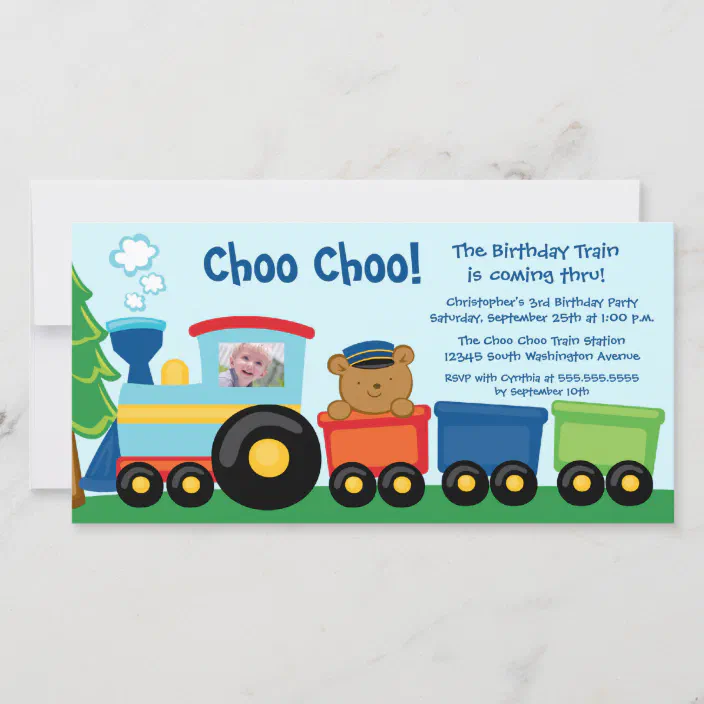 Choo Choo Birthday Party Chalkboard Train Party Train Birthday Invitation Trains Chalkboard Birthday Invite Train Birthday Invite