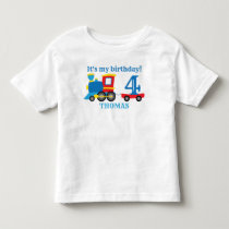 Cute Train Birthday Toddler T-shirt