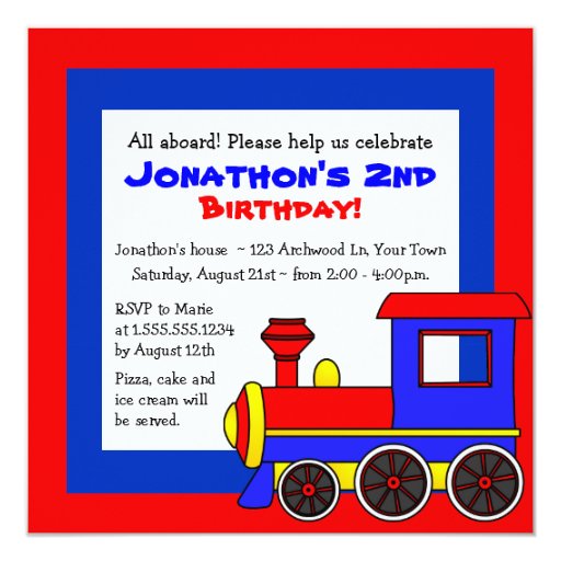 Train Themed Invitations 9