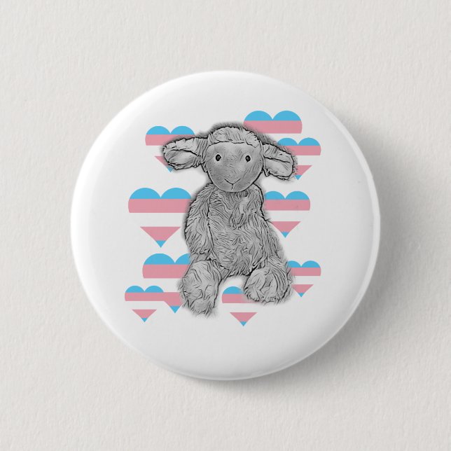 Cute Trans Lamb Button (Front)