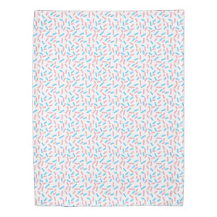 Cute Transgender Pastel Pink Blue Sprinkle Pattern Duvet Cover