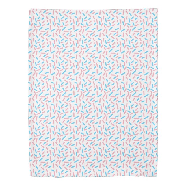Cute Transgender Pastel Pink Blue Sprinkle Pattern Duvet Cover (Front)