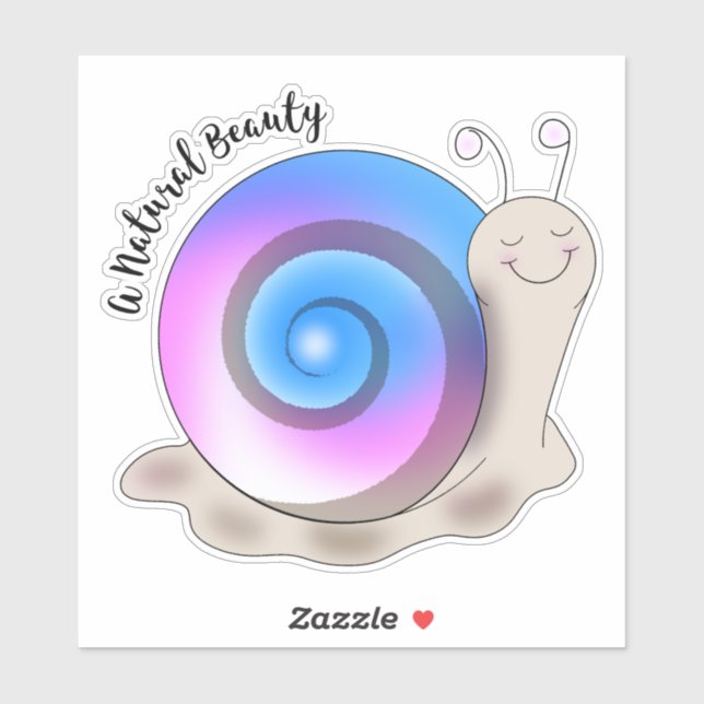 Cute Transgender Pride Snail  Sticker (Sheet)