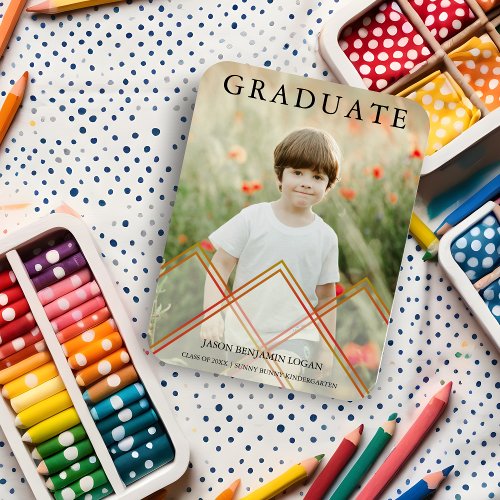 Cute Transparency Effect Pre K Graduation Photo Magnet