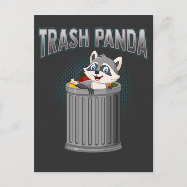 Cute Trash Panda Cute Raccoon Animal Lover Postcard (Front)