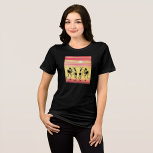 Cute travel Summer Holiday Sunset Break Dance Tri-Blend Shirt