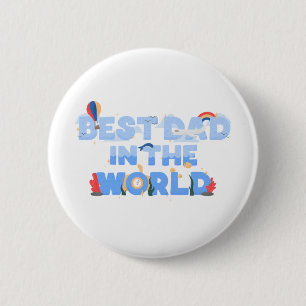 Cute Travel Theme Father Button