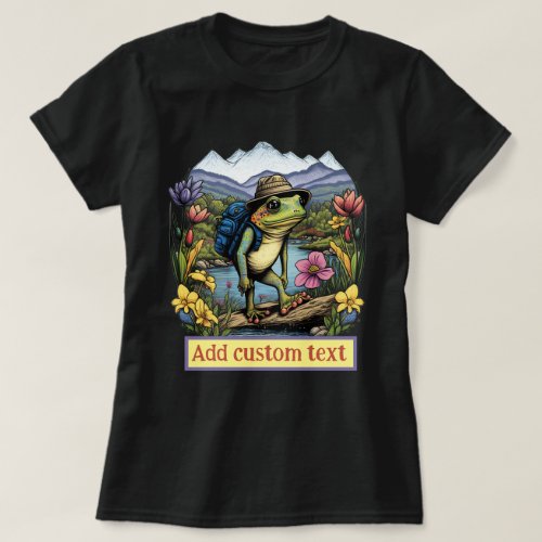 Cute Traveller frog hippie forest Toad Lovers T_Shirt