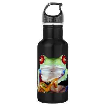 Cute Tree Frog 32 Oz. Water Bottle by pmcustomgifts at Zazzle