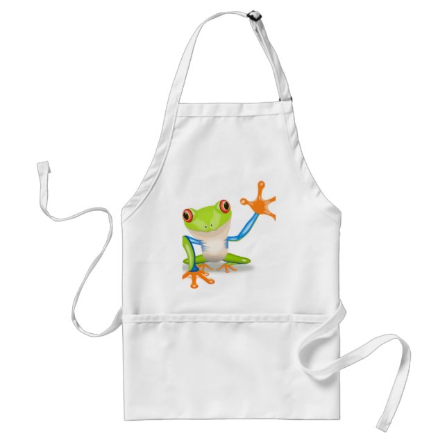 Cute Tree Frog Adult Apron (Front)