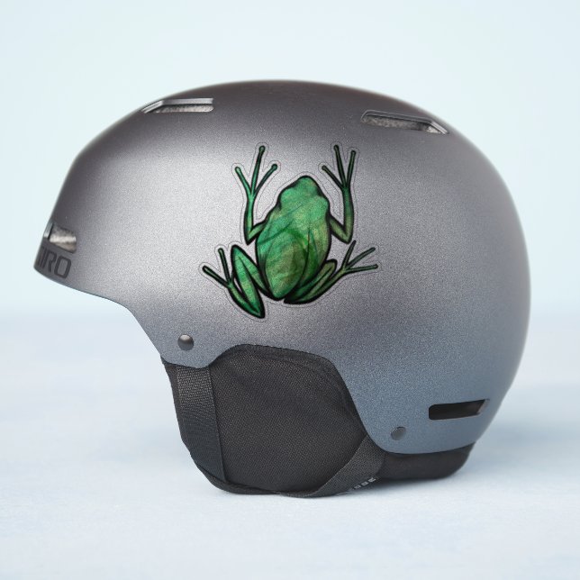 Cute Tree Frog Artistic Frogs I love frogs         Sticker (Helmet Side)
