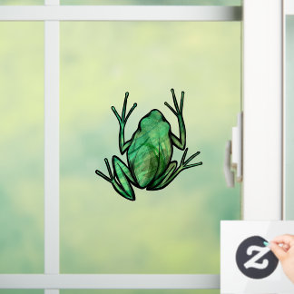 Cute Tree Frog Artistic Frogs I love frogs Window Cling