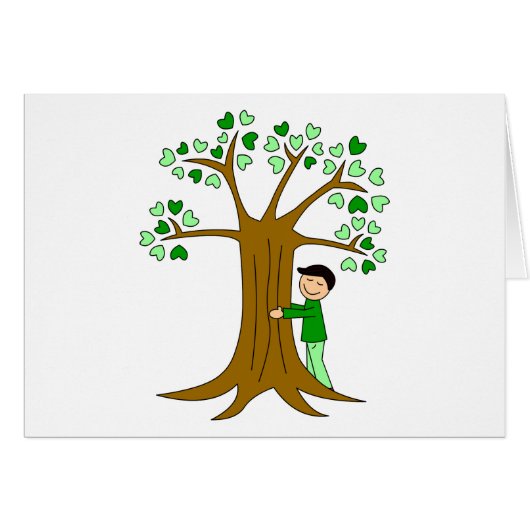 Cute Tree Hugger Design Cards (Front Horizontal)