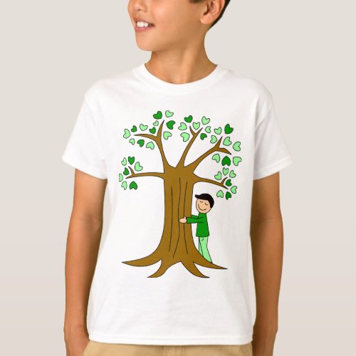Cute Tree Hugger Design T_Shirt