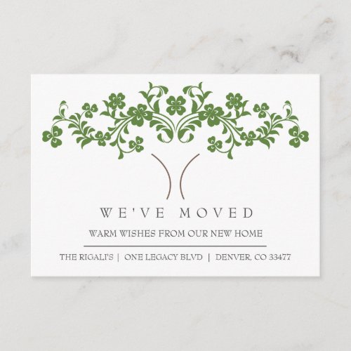 Cute Tree New Home Moving Announcement
