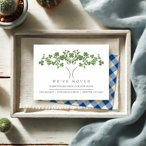 Cute Tree New Home Moving Announcement