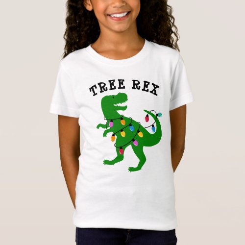 Cute Tree Rex Christmas Tree Dinosaur Holiday Tee
