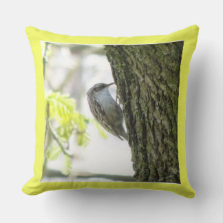 Cute Treecreeper Close Up Throw Pillow