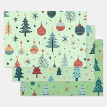 Cute Trees Christmas Holiday Winter Coordinating 