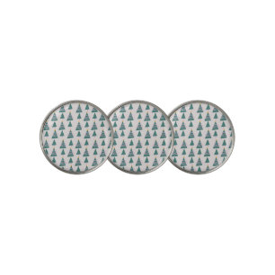 Cute Trees Doodles Pink Green Golf Ball Marker