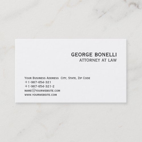 Cute Trendy Attorney at Law Business Card