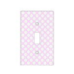 Cute Trendy Baby Pink White Polka Dots Pattern Light Switch Cover at Zazzle