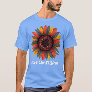 Cute Trendy Beautiful Autumn Fall Season Sunflower T-Shirt