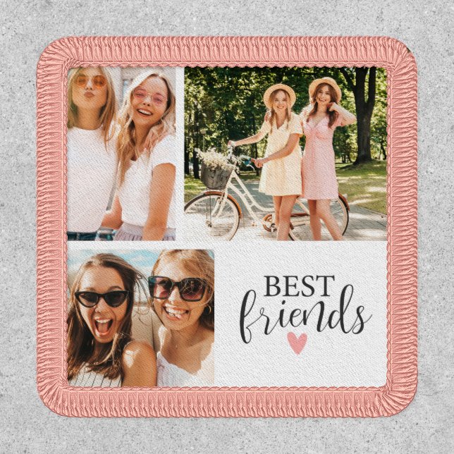 Cute Trendy Best Friends Photo  Patch (Front)